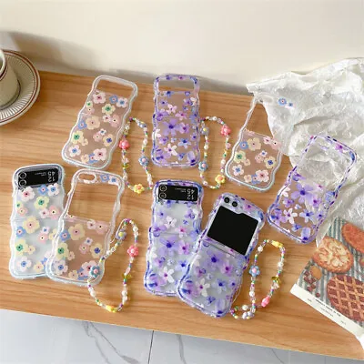 For Samsung Galaxy Z FLIP 3/4/5 Shockproof Floral Phone Case Cover With Chain • $13.99