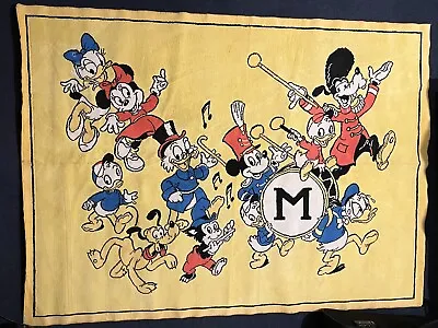 Vintage 1990 Walt Disney Rug Mickey Mouse Goofy Donald Duck Carpet Classic Rare • £195
