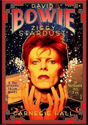 David Bowie Ziggy Stardust Carnegie Hall Poster • £5.99