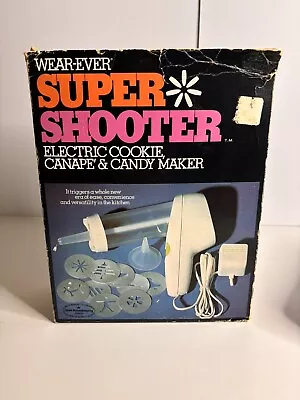 Vintage Wear-Ever Super Shooter Electric Cookie Press 70001 – Booklet Included • $55