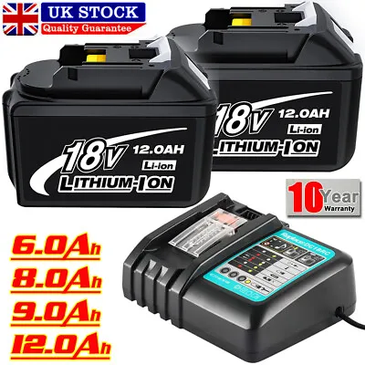 2X For Makita 18V Battery /Charger 12.0Ah BL1830 BL1850 BL1860 LXT LED Indicator • £34.89