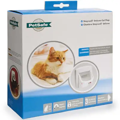 £31.72 • Buy PetSafe Staywell Magnetic 4-Way Locking Deluxe Cat Flap Pet Door White 400EF