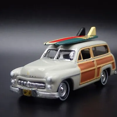 1950 50 Merc Mercury Woody Wagon W Surfboards Rare 1:64 Scale Diecast Model Car • $11.99