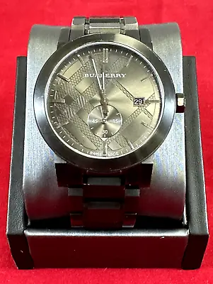 Burberry The City Gunmetal Gray Stainless Steel Swiss Made Men's Watch - BU9902 • $110.49