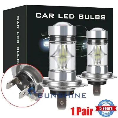 2x H7 LED Headlight High Low Beam Bulb Kit 6000K White 200W 420000LM Fog Light • $12.75