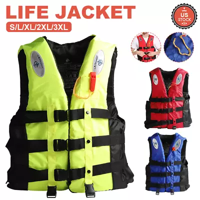 $28.99 • Buy Adults Life Jackets Watersport Vest Kayak Ski Buoyancy Aid Sailing Boating US