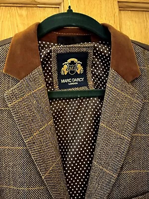 Mark Darcy Brown Tweed  Waistcoat Vest Men 44R • £255