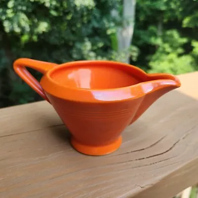 Vintage Fiesta Homer Laughlin's Harlequin Line Creamer - Orange Red Fiestaware • $15