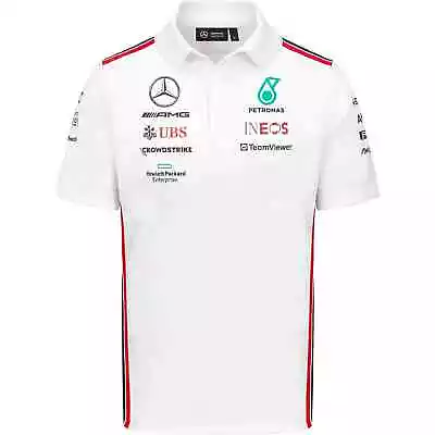 Mercedes AMG Petronas F Men's Team Polo White • $94.99