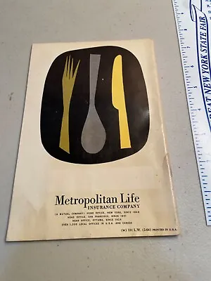 Vintage Cook Book 1964 From Metropolitan Insurance Co • $5