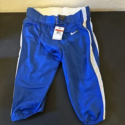 Men's Blue/White Nike Stock Vapor Pro Game Football Pants Size L Retail $75 • $16.80