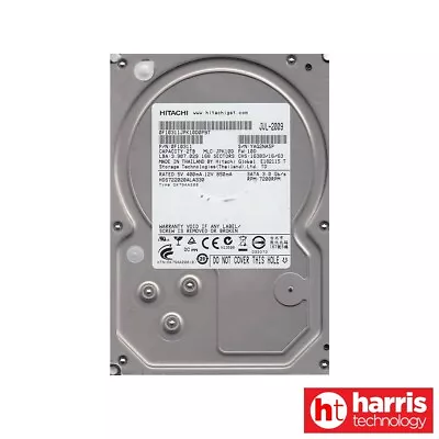 (USED) Hitachi 3.5  2TB SATA Hard Drive (HDS722020ALA330) • $55