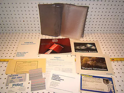 Volvo 1994 850 Owners's OEM 1 Set Of 11 Manuals/ Papers Volvo Gray 1 Pouch • $149