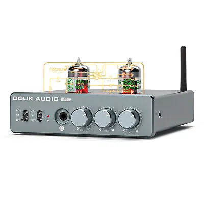 Mini Tube Amplifier With Bluetooth Audio Receiver Stereo Headphone Amp 80W+80W • $89.99