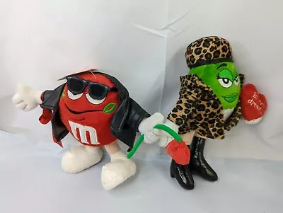 M&M Valentines Day Cool Guy Red In Your Dreams Green Plush Galerie Stuffed Toy • $19.76