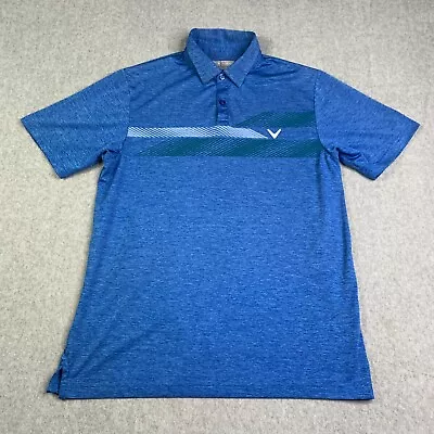 Callaway Polo Shirt Adult Medium Blue Performance Golf Logo Casual Mens • $17.10