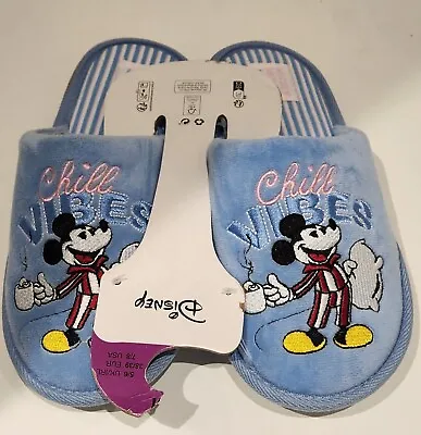 Disney Mickey Mouse Blue Cill Slippers. Primark. Size 5-6 New.  • £12.99