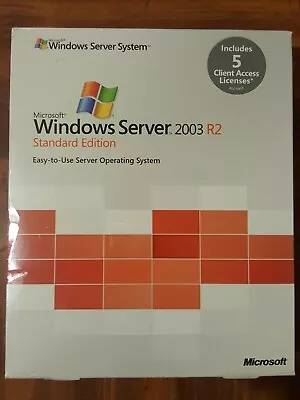 NEW Microsoft Windows Server 2003 R2 Standard  5 CAL RETAIL SEALED BOX • $299.99