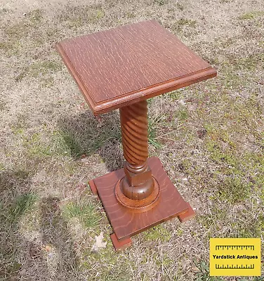 Square Quarter Sawn Oak Plant Stand  (PS232) • $599