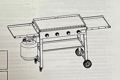 Gas One B-7000 36  Propane Flat Top Grill Griddle W/ Side Shelves Black New Open • $216.57