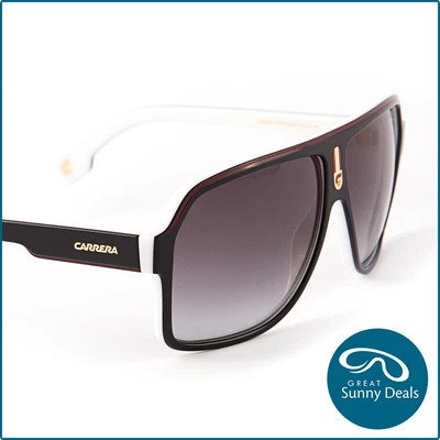 $134.95 • Buy NEW Carrera 1001 Gloss Black White Grey Gradient (1001-80S) Sunglasses
