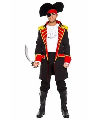 Brand New Men's Pirate Captain Costume Music Legs 76027 • $50.99