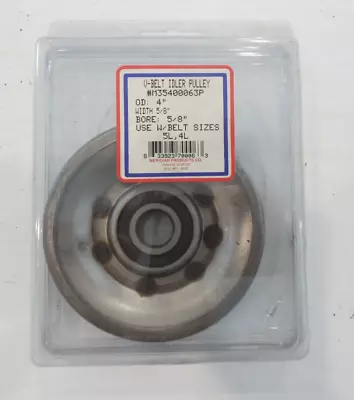 V Belt Idler Pulley Wheel - 4  Dia. 5/8  Bore 35400063 Use With Belt Sizes 5L 4L • $19.36