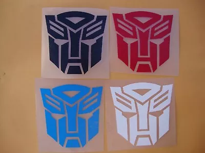 Set Four 4  Transformers Optimus Prime Autobot Decals Stickers Wht Red Blck Blue • $4.99