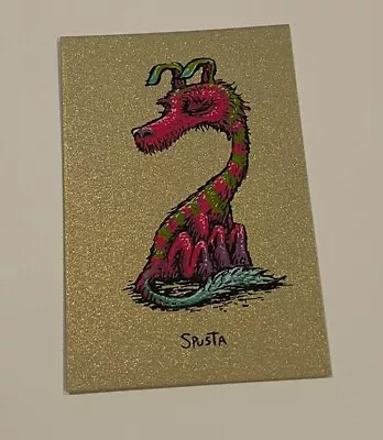 Marq Spusta Dog Giraffe Gold Shimmer 2x3” Mini Print! • $7.99