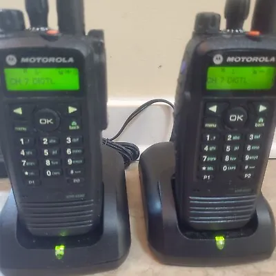 $445 • Buy Two Motorola MOTOTRBO XPR 6550 UHF 450-512 MHz Digital DMR Radios AAH55TDH9LA1AN