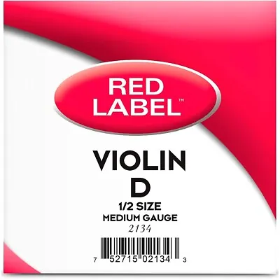 Super Sensitive Red Label Series Violin D String 1/2 Size Medium • $5.99