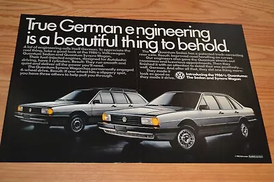 ★1986 Quantum / Syncro Wagon Original Vintage Advertisement Print Ad 86.5 • $9.99