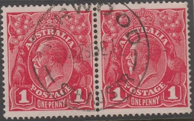$12 • Buy Postmark 1914 Norwood South Australia On Pair 1d Red KGV Perf Stamps Nice   