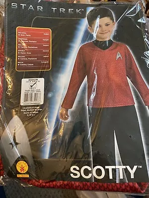 Star Trek Movie Scotty Red Shirt Costume - Child Size Medium 8-10 Nwt Rubies • $19.97