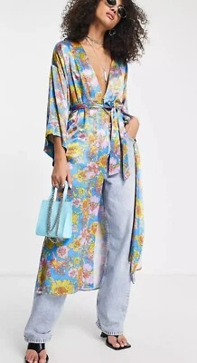 £13 • Buy Topshop Premium Floral Midi Kimono Dress / Robe BNWOT RRP £60 Size 10