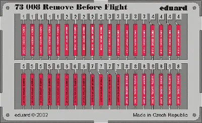 Eduard 73008 X 1/72 Remove Before Flight Tags • $13.45