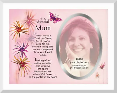 To A Special Mum Photo Frame With Stand Memory Picture Message Wall Hanging Gift • £2.99