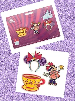 Minnie Mouse The Main Attraction Pin Set Mad Tea Party Mad Hatter March Limited • $59.99