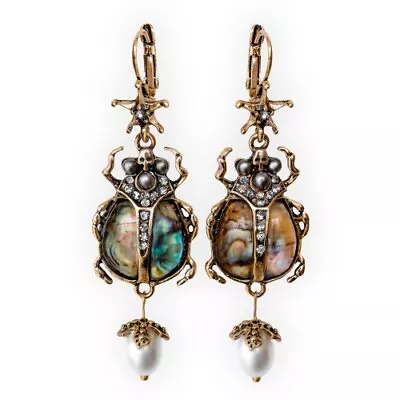 Drop Dangle Earrings For Women - Vintage Jewelry For Women- Scarab-Fortunate • $21.90