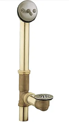 Moen 90410BN Nickel Tub Drain W/Brass Tubing And Trip Lever Drain Assembly • $79.99