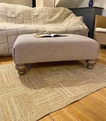 Large Footstool Ottomon Coffee Table Handmade And Covered In Handwoven Fabric • £298