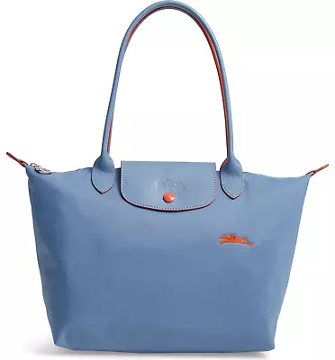 Longchamp Le Pliage Club Medium Nylon Tote Shoulder Bag ~NIP~ Blue Mist • $138