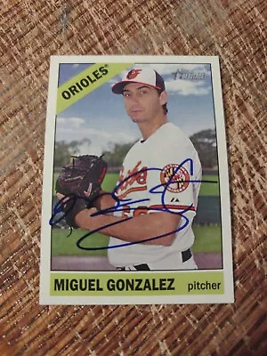 Miguel Gonzalez Autographed 2015 Topps Heritage Signed Baseball Card 302 Orioles • $7.99