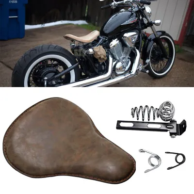 $65.99 • Buy Motorcycle Solo Seat Leather Soft For Yamaha V Star 1300 1100 950 650 250 Bobber