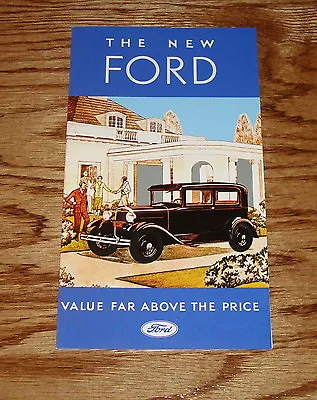 1931 Ford Model A Foldout Sales Brochure 31 Coupe Roadster Phaeton Sedan • $12