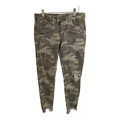 Zara Camouflage Distressed Jeans - Sz. 6 • $29.99