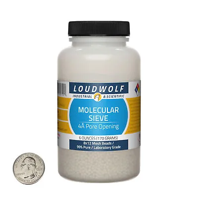 Molecular Sieve / 6 Ounce Bottle / 99% Pure Laboratory Grade / 8x12 Mesh Beads • $22.99