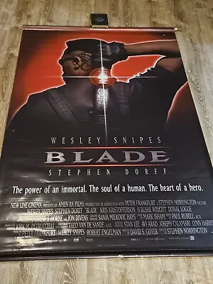 BLADE Original 1998 6ft 4ft Double Sided Vinyl Theater Banner Poster  • $250