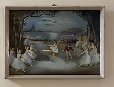 Vintage MCM 1950’s Carlotta Edwards “Swan Lake” Ballerina Ballet Framed Print • $25