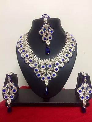 Indian Designer Bollywood Fashion Bridal Jewelry Necklace Set  • $19.24